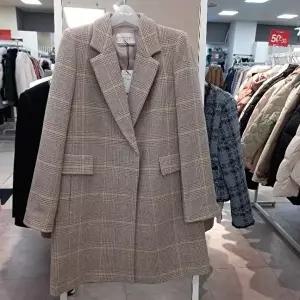 [셀러허브 1]미센스 HC45 판체크 중기장코트 MB4YHCM102Z MB4YHCM102Z