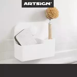 고품질 B포인트 욕실용품 주방용품 2칸 수납함 백색 욕실수납 수건걸이 주방걸이 소품수납함 WFHU4PY
