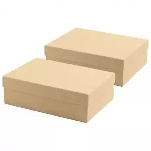 선물포장박스 선물케이스 스페셜 모던 선물상자 2p세트 크라프트 (25x17.5cm)