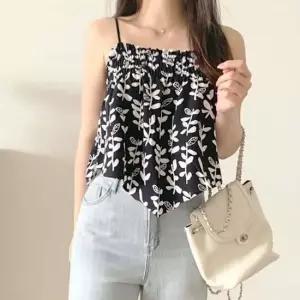 민소매 나시 블라우스 A라인 밴딩 뷔스티에 탱크 GWM