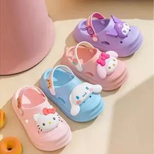 산리오 파츠 참 샌들 코스튬 페이스 EVA 슬리퍼 미끄럼방지 시나모롤 쿠로미 마이멜로