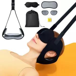 2026년 목 를 위한 스트레칭 해먹 경추 견인 장치 업그레이드 탈착식 패드 마스크 귀마개 및 보관 가방
