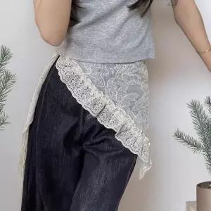 [써니 패션]여자 삼각 레이스 레이어드 랩스커트