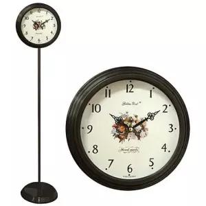 GB6064 무소음 월넛장미 단면 스탠드시계 제조한국 무소음시계 인테리어시계 메탈시계 벽시계 스탠드시계