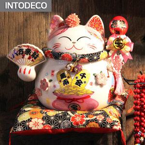 인투데코 사랑스런 핑크빛 벚꽃 마네키네코 고양이저금통 86881