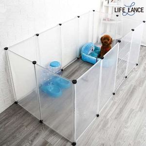 라이프란스 투명 애견 울타리(8장) 대형,소형,철문 강아지 고양이 반려동물 철장 펜스