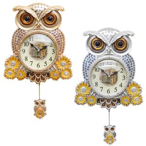 인테리어 무소음 벽시계 해바라기부엉이S/돈들어오는 풍수 장식품 예쁜디자인 장식소품 집들이결혼개업선물