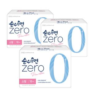 순수한면 제로 생리대 ZERO 소형 18개입x3팩