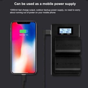 2000mAh LPE6 LP-E6 배터리  LCD 듀얼 충전기 캐논 EOS 5DS R 5D 마크 II III 6D 7D 70D 60D 80D 90D 카메