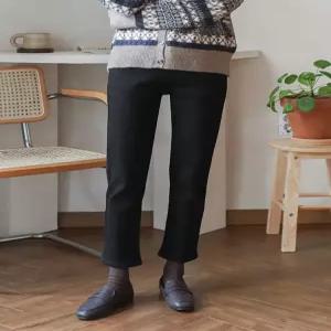 클라이언스/수비진 SP7171 융기모 허리스판 배기팬츠/여성기모청바지