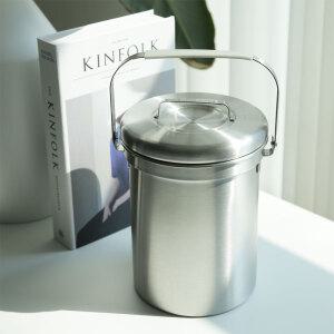 국산 포스코 304 스텐 음식물 쓰레기통 주방 싱크대 가정용 음식물통 3L