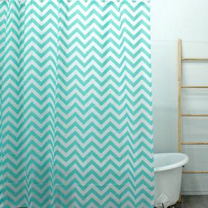 홈다움 PEVA 샤워커튼 심플 민트 헤링본 , 1개