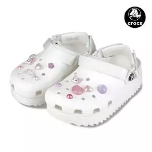 크록스 클래식 하이커 클로그 화이트 남자 여성 슬리퍼 샌들 206772-143