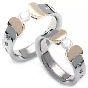 TQ-931 DIA CO 다이아몬드 티타늄 커플링 반지 이니셜무료 무료배송 맞춤제작 평생AS