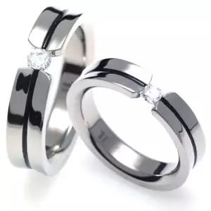 TQ-205 DIA CO 다이아몬드 티타늄 커플링 반지 이니셜무료 무료배송 맞춤제작 평생AS