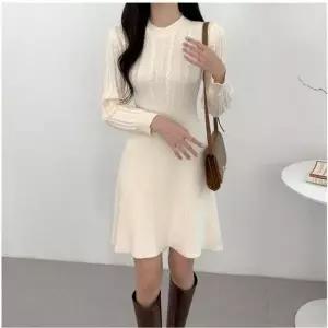 [오노마] ONM 꽈배기원피스 A라인원피스 꽈배기 블랙 진레드 아이보 (S12077601)