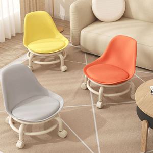 바퀴의자 무빙 아크릴등받이 미니 이동식 회전 청소 작업 조립식