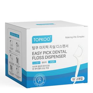 탑쿠 이지픽 치실 디스펜서 치실 일회용 대용량 휴대용 1회용 Y형 500P