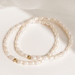 14K 담수진주 팔찌 그레이스 여성 패션 데일리 심플 금팔찌