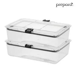 [프리파라] 트라이탄 래치락 밀폐용기 6호(3.1L), 2개