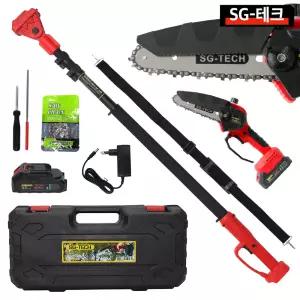 SG테크-1 충전식 고지톱 풀세트 40A 최신형 체인톱 전기 전지 톱 브러쉬리스 KC인증