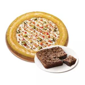 [파파존스] 골드링 스파이시 치킨 랜치(L)+브라우니