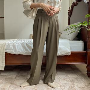 [시크릿라벨] 하이웨스트핀턱와이드롱슬랙스