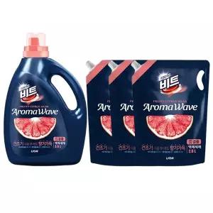 비트 아로마웨이브 용기(시트러스)_겸용,3L,1개  + 리필(시트러스)_겸용, 2L, 3개