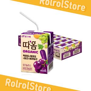 따옴 오가닉 주스 따옴 적포도 & 청포도 & 당근 & 보라당근 120ml(24팩) 유기농주스