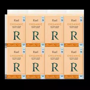 [라엘] 유기농 순면커버 초슬림라이너 70p x 8팩