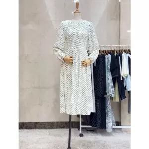 [NS홈쇼핑][쿠바이투] 25봄 잔꽃 스퀘어넥 원피스/아이보리 T51WOP05AX..