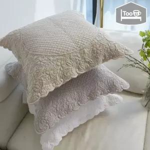 몽트 인도면 손누비 목화솜  워싱 쿠션커버1장 바이조희선