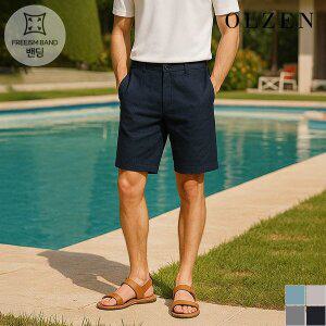 [올젠][빅사이즈특가]썸머 린넨 하프 팬츠 (ZPD2PH1801)