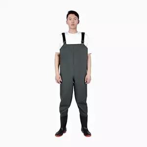 방수 해루 웨이더 일체형 장비 전신 작업복 멜빵-WFFWSPN