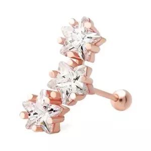 [미니아트]밀키웨이 14K 금침 큐빅 별 스틱 피어싱/ 귓바퀴 아웃컨츠 귓볼 피...