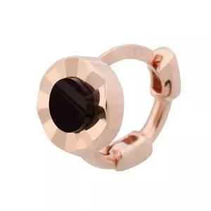 [미니아트]엣지링 14K 금침 로즈골드 귀찌 오닉스 데일리 링피어싱 / 이너컨...