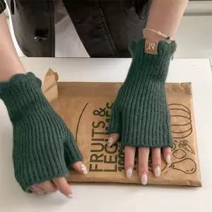아름무드 니트 그린 손목토시 따뜻한 핸드워머 골지 (WFHJJUG)