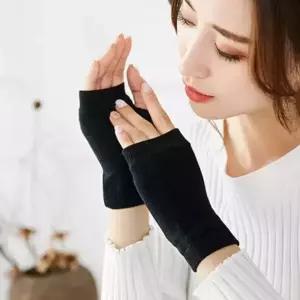 니트 블랙 무지 핸드워머 2p세트 겨울 손목토시 따손 (WFHJJT9)