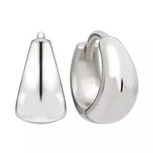 [미니아트]워터 드롭 92.5 실버 볼륨 물방울 원터치 링 은 귀걸이