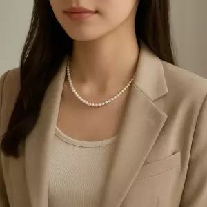 진주 목걸이 데일리 우정 커플 패션 레이어드 실버 스틸 티타늄 천연석 행운 목걸이 선물 악세사리 N004