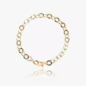 [엘렌쥬얼리]14K 18K 할로우 오레올 체인 금 팔찌