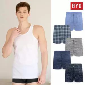 [byc] 런닝+트렁크 8종 세트/ 민소매 나시 3매 순면 팬티 5매 편한 속옷