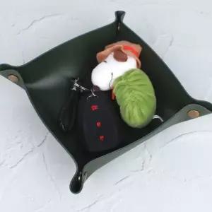 가죽 데스크 트레이 아미그린 차키보관함 소 소품정 (WFGTDYQ)