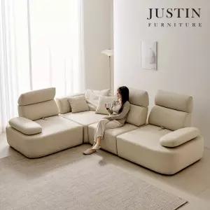 모아 가죽 딥 스윙 코너형 5인 소파