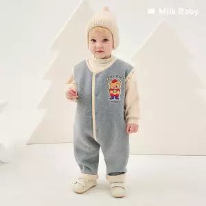 [밀크베이비] 허니베어 조끼형유아점프수트