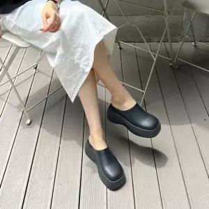 어글리 스퀘어 통굽 플랫폼 미들굽 뮬 슬리퍼 4fY-WFGDBZD