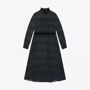 갤러리아 [SI]스모크 밴딩 벨벳 배색 원피스(SHL2166XOO)