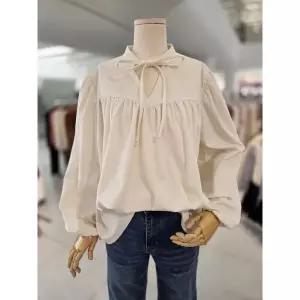 갤러리아 나인스텝 리본 벨벳 블라우스 (N25NS5402)