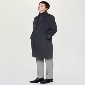 헤지스 남성 25FW [시즌오프][로얄캐시미어]차콜그레이 울캐시미어혼방 코트 HZCO5D561CG