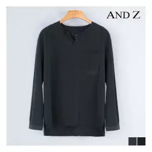 [앤드지] 넥리스 오버핏 셔츠 (BZA2WC1102) 451430